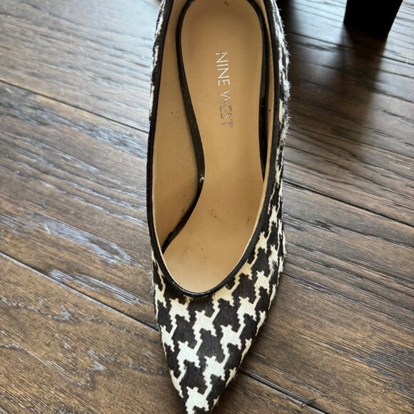 Nine West Houndstooth Block Heel Pumps – Size 6.5 - Picture 3 of 4